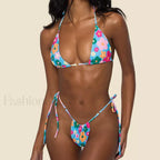 Mini Micro Triangle String Bikini Set Multi Color 1 / S