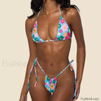 Mini Micro Triangle String Bikini Set Multi Color 1 / S