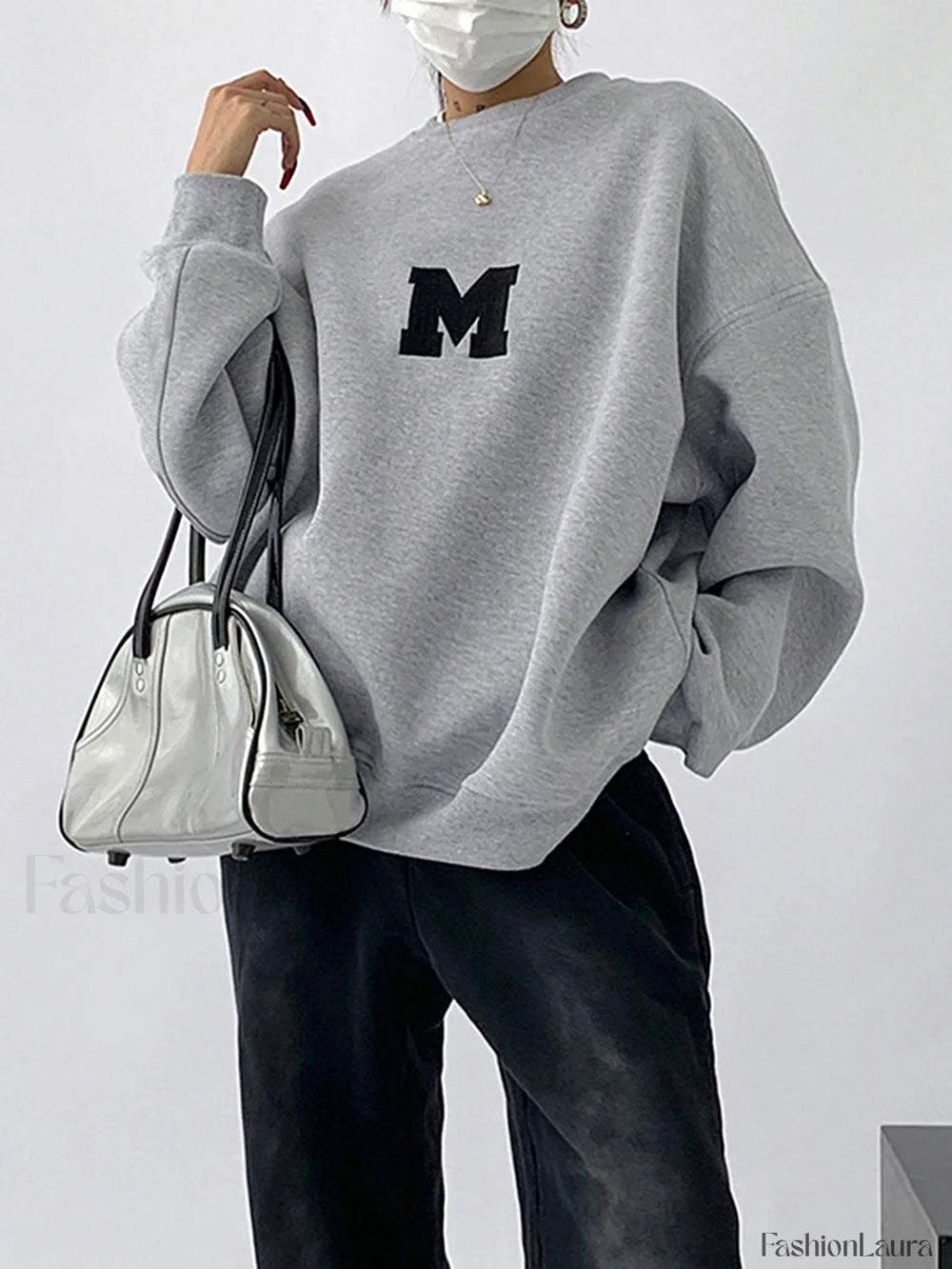 Minimalism Charming Oversized Sweatshirt Grey / XS Sweatshirts