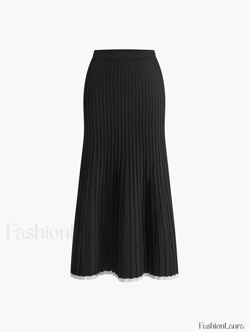 Minimalism Contrast Trim Sweater Skirt Set Sweater Co ords