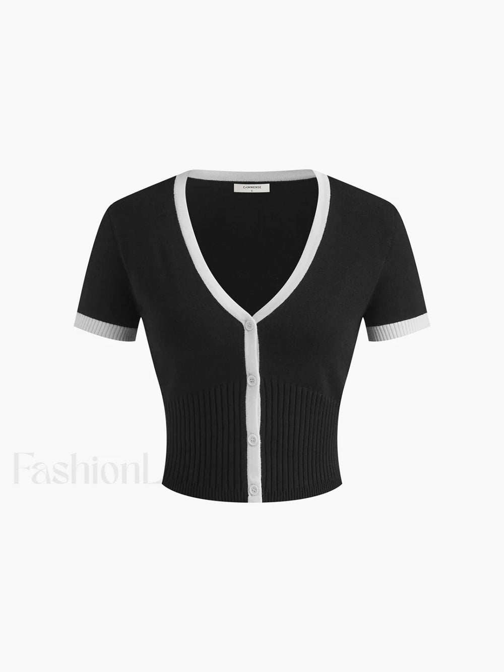 Minimalism Contrast Trim Sweater Skirt Set Sweater Co ords