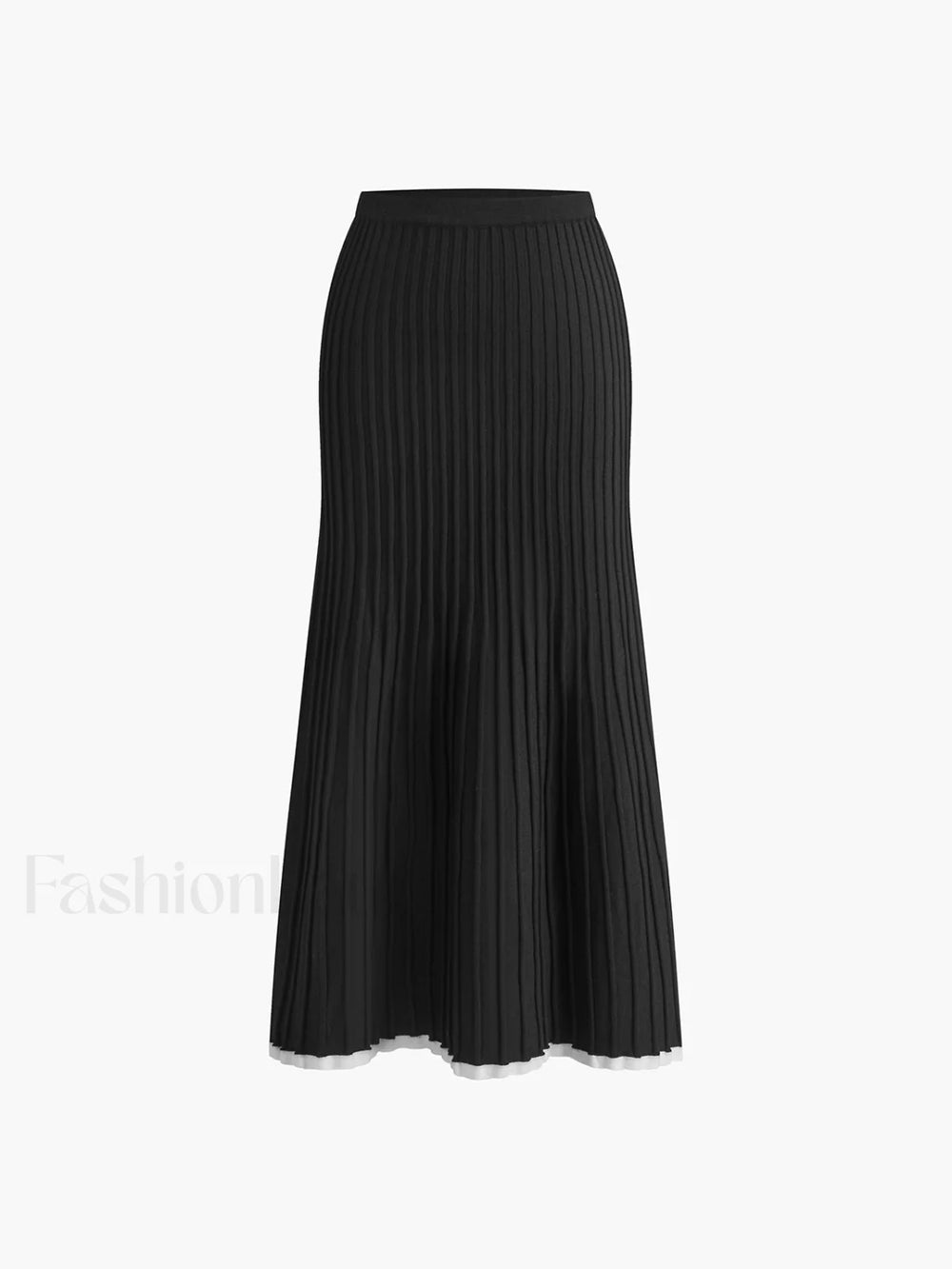 Minimalism Contrast Trim Sweater Skirt Set Sweater Co ords