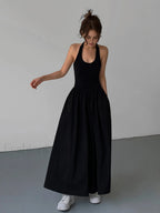 Minimalist Halter Backless Long Dress Dresses