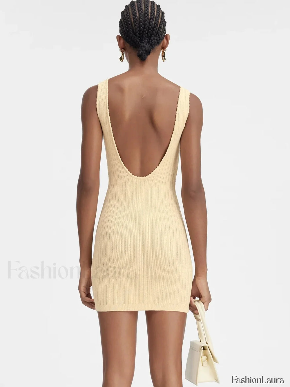 Minimalist Knit Party Mini Dress YELLOW / One Size / CHINA