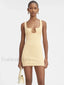 Minimalist Knit Party Mini Dress YELLOW / One Size / CHINA