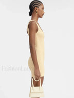 Minimalist Knit Party Mini Dress YELLOW / One Size / CHINA
