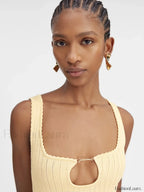 Minimalist Knit Party Mini Dress YELLOW / One Size / CHINA
