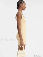 Minimalist Knit Party Mini Dress YELLOW / One Size / CHINA