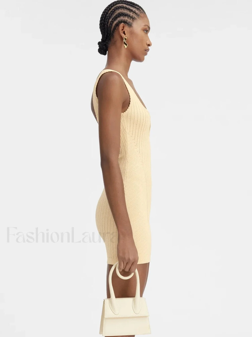 Minimalist Knit Party Mini Dress YELLOW / One Size / CHINA