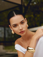 Minimalist Open Graceful Wide Bracelet Gold / One Size Bracelets