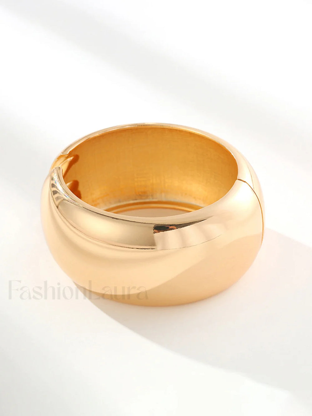 Minimalist Open Graceful Wide Bracelet Gold / One Size Bracelets