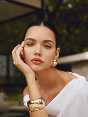Minimalist Open Graceful Wide Bracelet Gold / One Size Bracelets