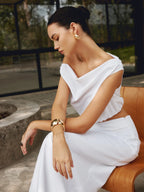 Minimalist Open Graceful Wide Bracelet Gold / One Size Bracelets