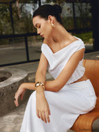 Minimalist Open Graceful Wide Bracelet Gold / One Size Bracelets