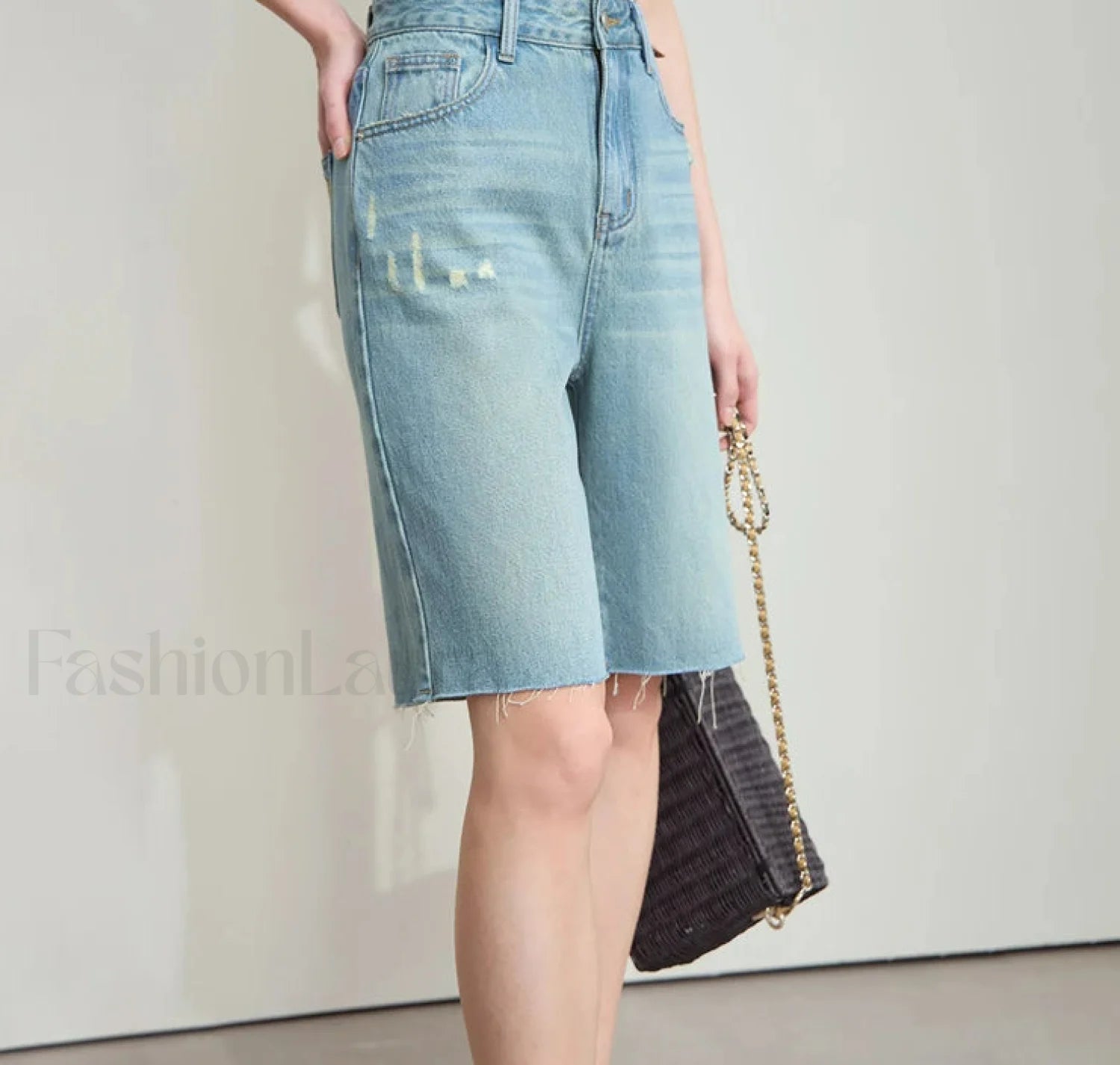 Minimalist Summer Denim High Waist Loose Cotton Short Secondary image