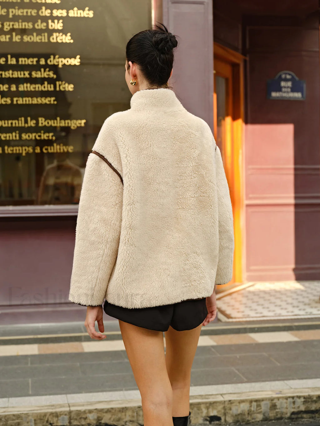 Minky Contrast Piping Fleece Jacket Fleece Jackets