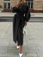 Miss Paris Graceful Trench Coat Black / XS Wool Coats