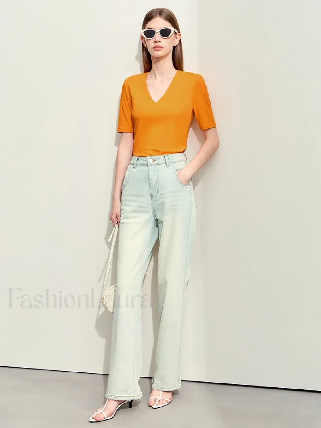 Modal Slim V Neck T Shirt
