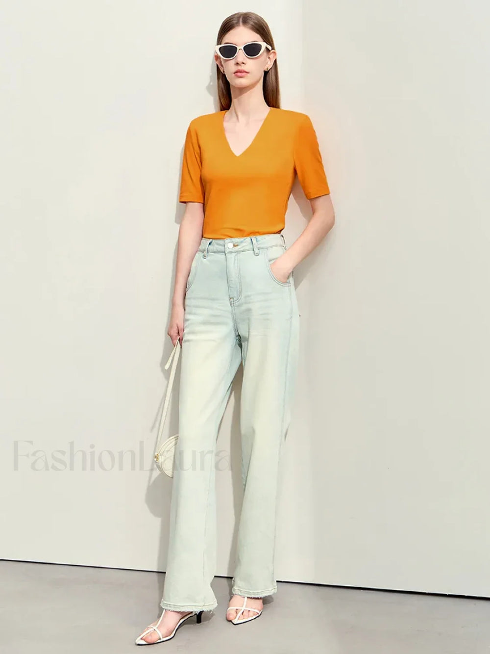 Modal Slim V Neck T Shirt