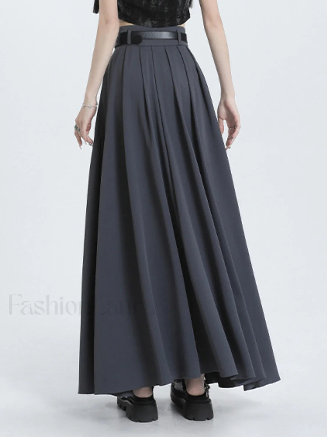 Modern Academia Graceful Pleat Maxi Skirt Secondary image