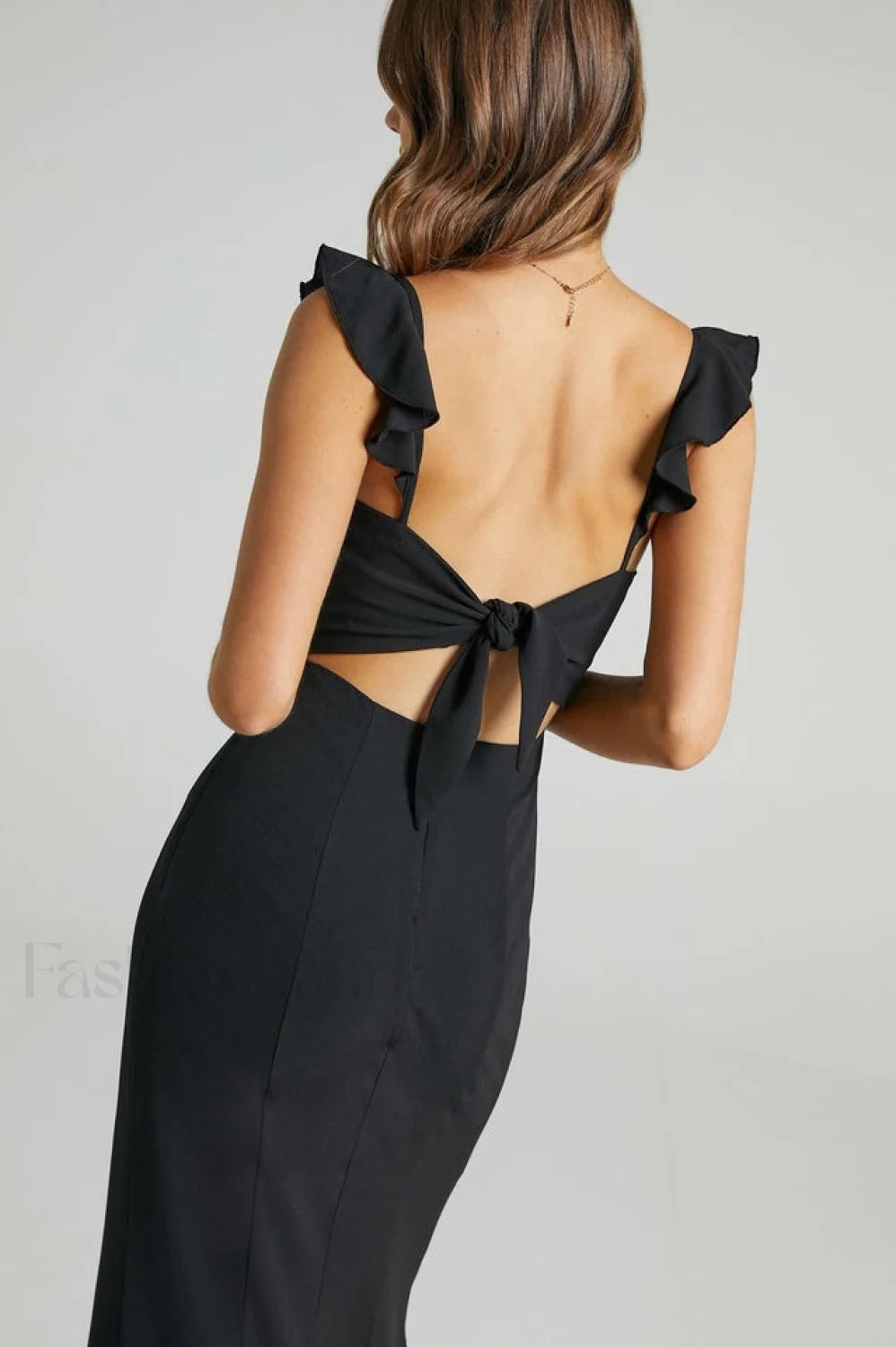 More Than This Charming Ruffle Strap Maxi Dress