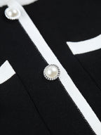 Multi Pocket Button Sleeveless Short Sweater Dress Sweater Dresses