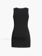 Multi Pocket Button Sleeveless Short Sweater Dress Sweater Dresses