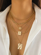 Multi Strand Gold Layered Necklace Gold / One Size Necklaces