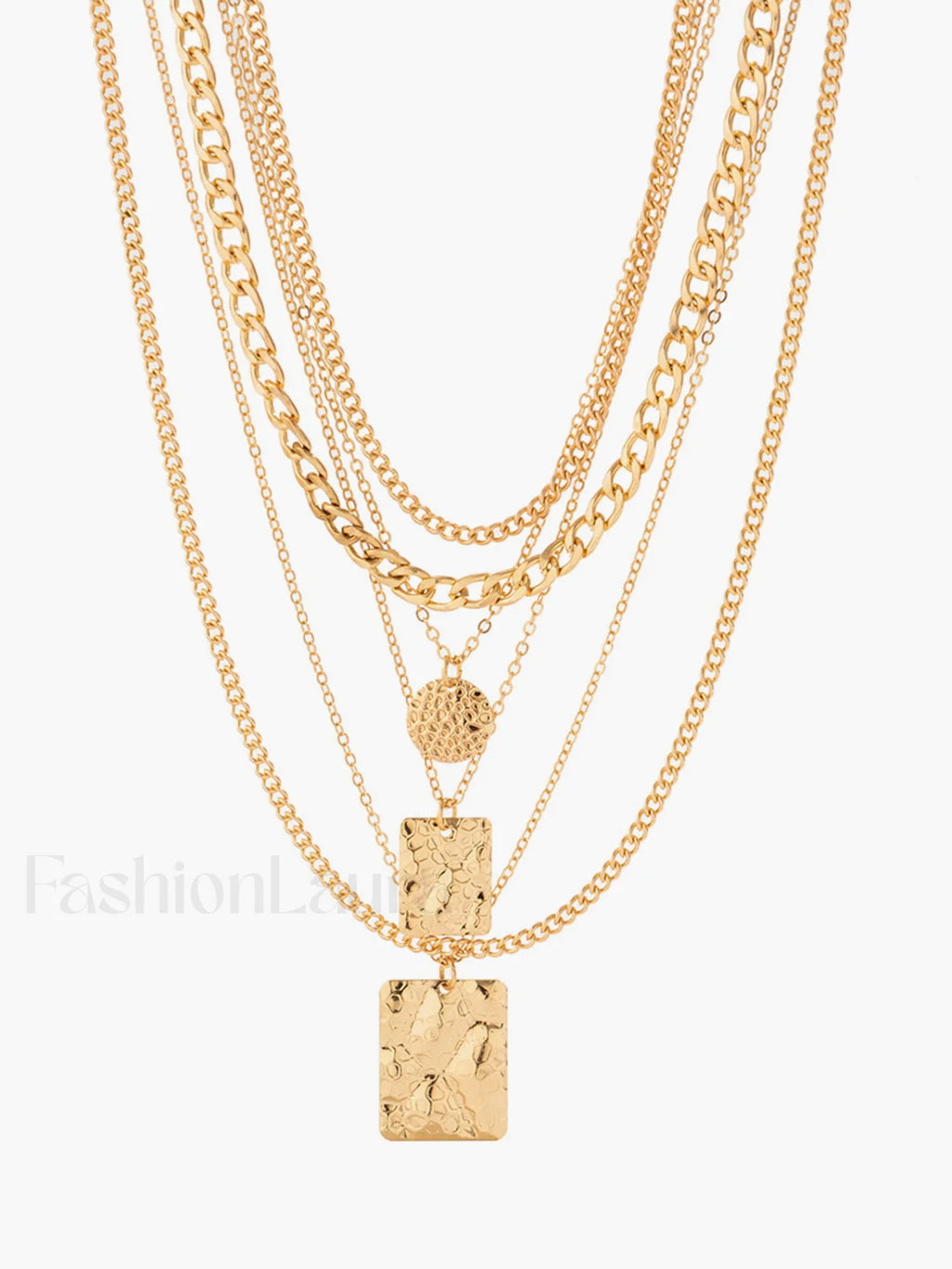 Multi Strand Gold Layered Necklace Gold / One Size Necklaces