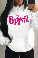 Multicolor Streetwear Pocket Hoodie White / S