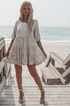 My Queen Sequin Charming Baby Doll Dress