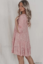 My Queen Sequin Charming Baby Doll Dress 2XL / Pink
