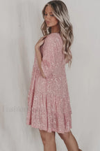 My Queen Sequin Charming Baby Doll Dress 2XL / Pink