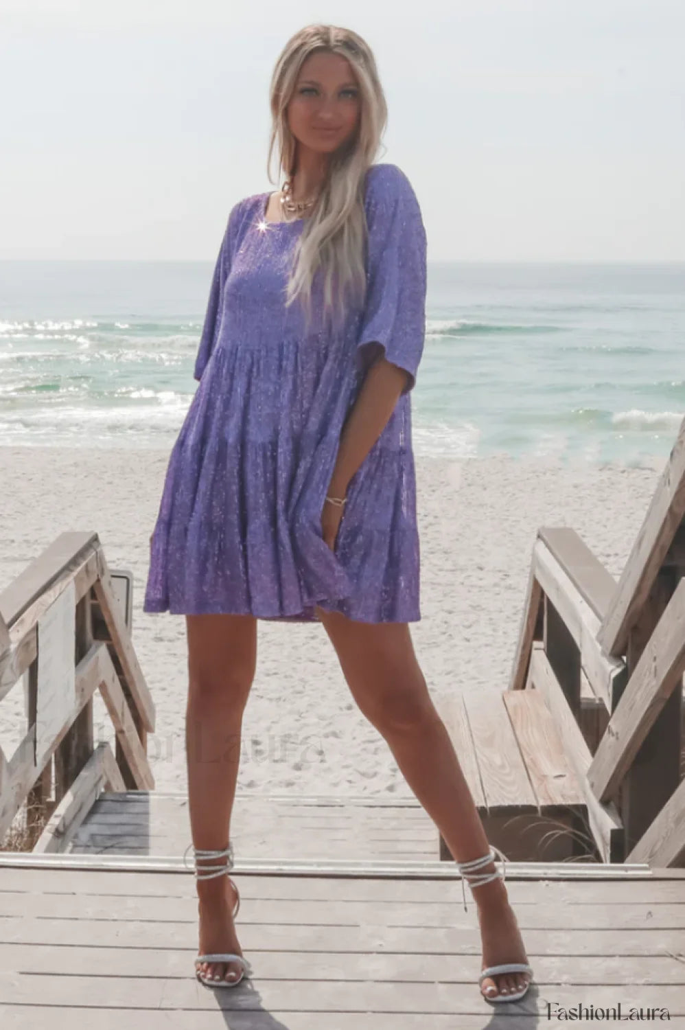 My Queen Sequin Charming Baby Doll Dress