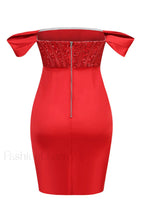 Nadia Off Stylish Shoulder Mini Dress