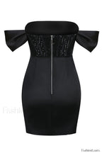 Nadia Off Stylish Shoulder Mini Dress