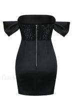 Nadia Off Stylish Shoulder Mini Dress