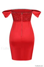 Nadia Off Stylish Shoulder Mini Dress