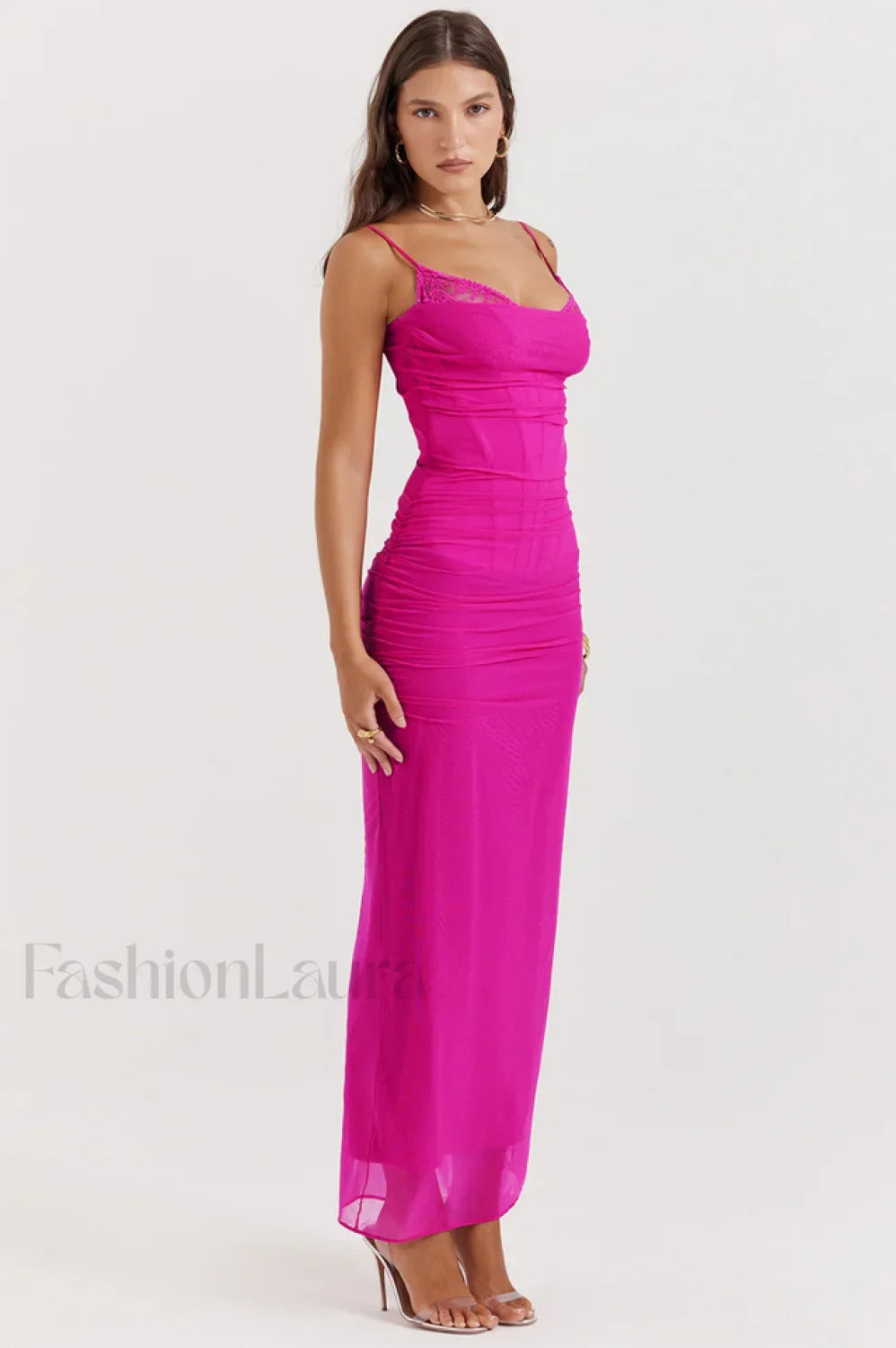 Nalini Fuchsia Stylish Maxi Dress Secondary image
