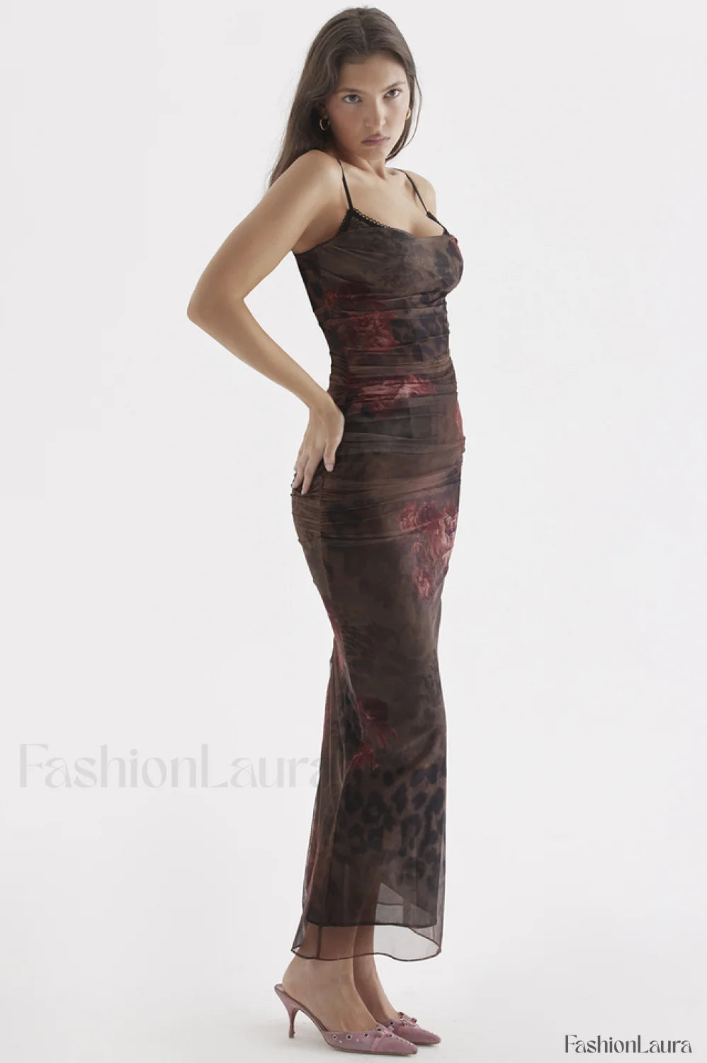 Nalini Printed Stylish Midi Dress