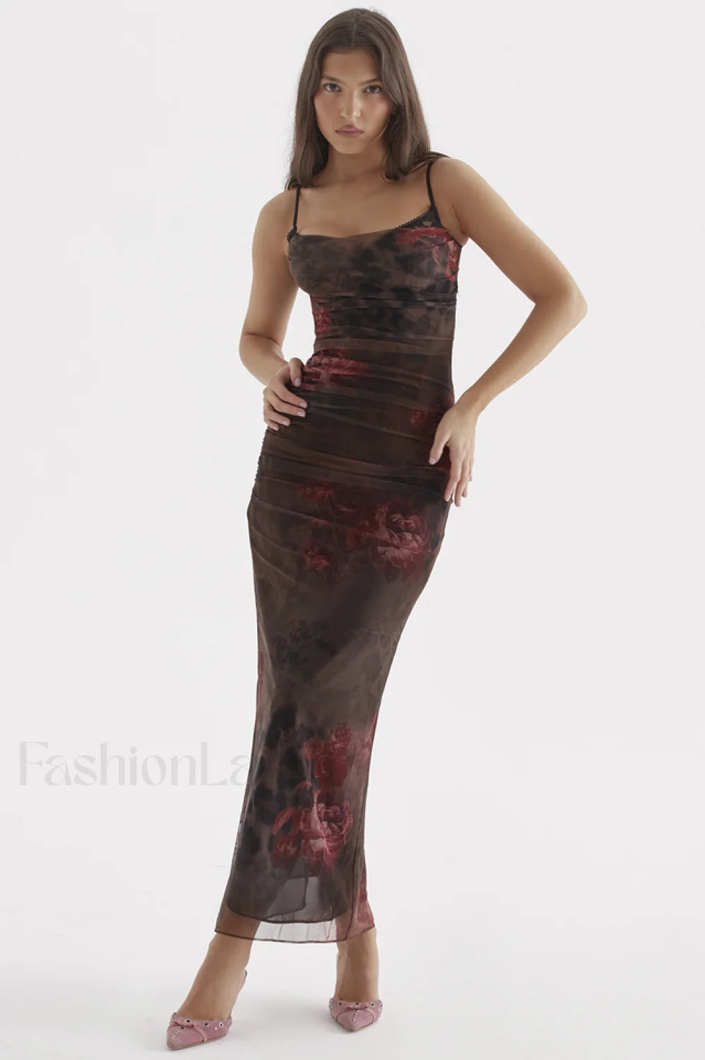 Nalini Printed Stylish Midi Dress S / Floral