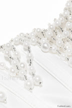 Nalita Vintage Cream Charming Beaded Strapless Dress