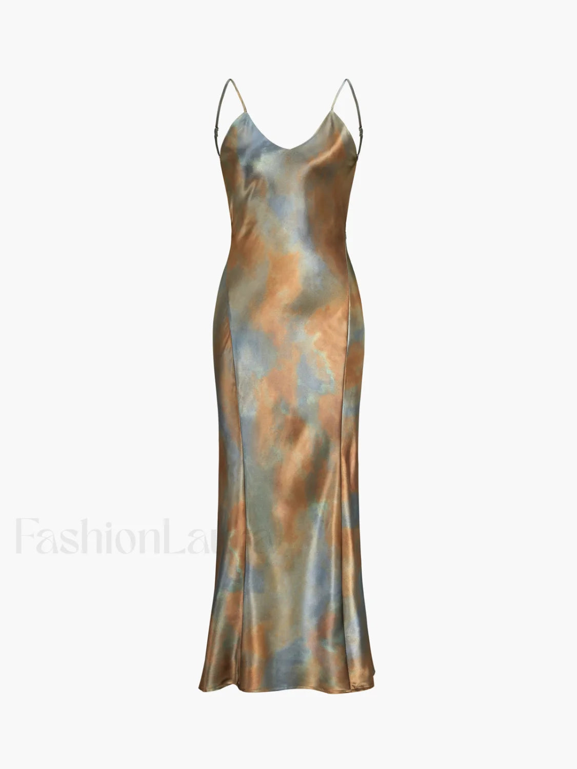 Neptune Satin Open Back Long Dress Secondary image