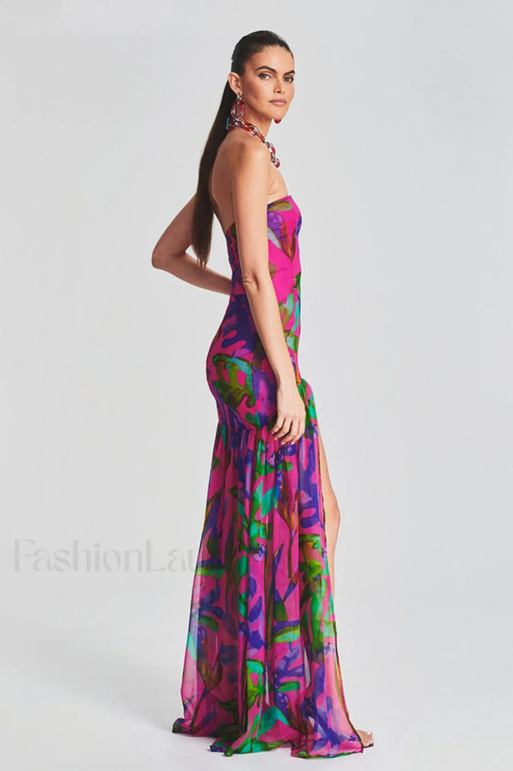 Nicole Silk Stylish Chiffon Midi Dress Secondary image