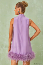 Nisha Feather Stylish Mini Dress