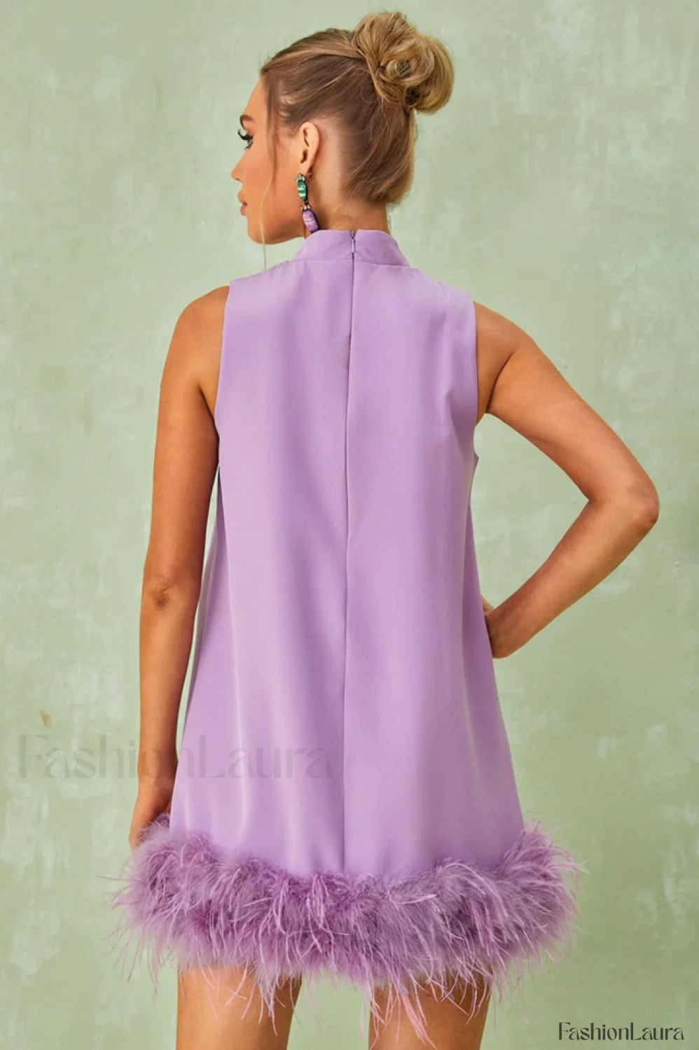 Nisha Feather Stylish Mini Dress