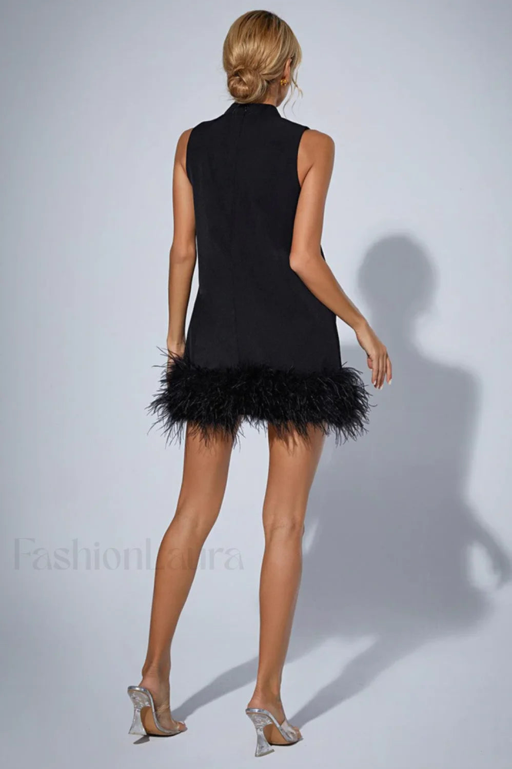 Nisha Feather Stylish Mini Dress