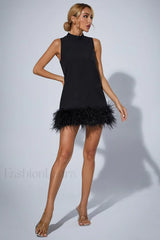 Nisha Feather Stylish Mini Dress