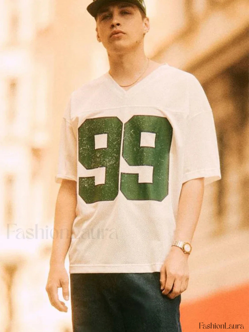 No. 99 Digital Print Oversized T Shirt