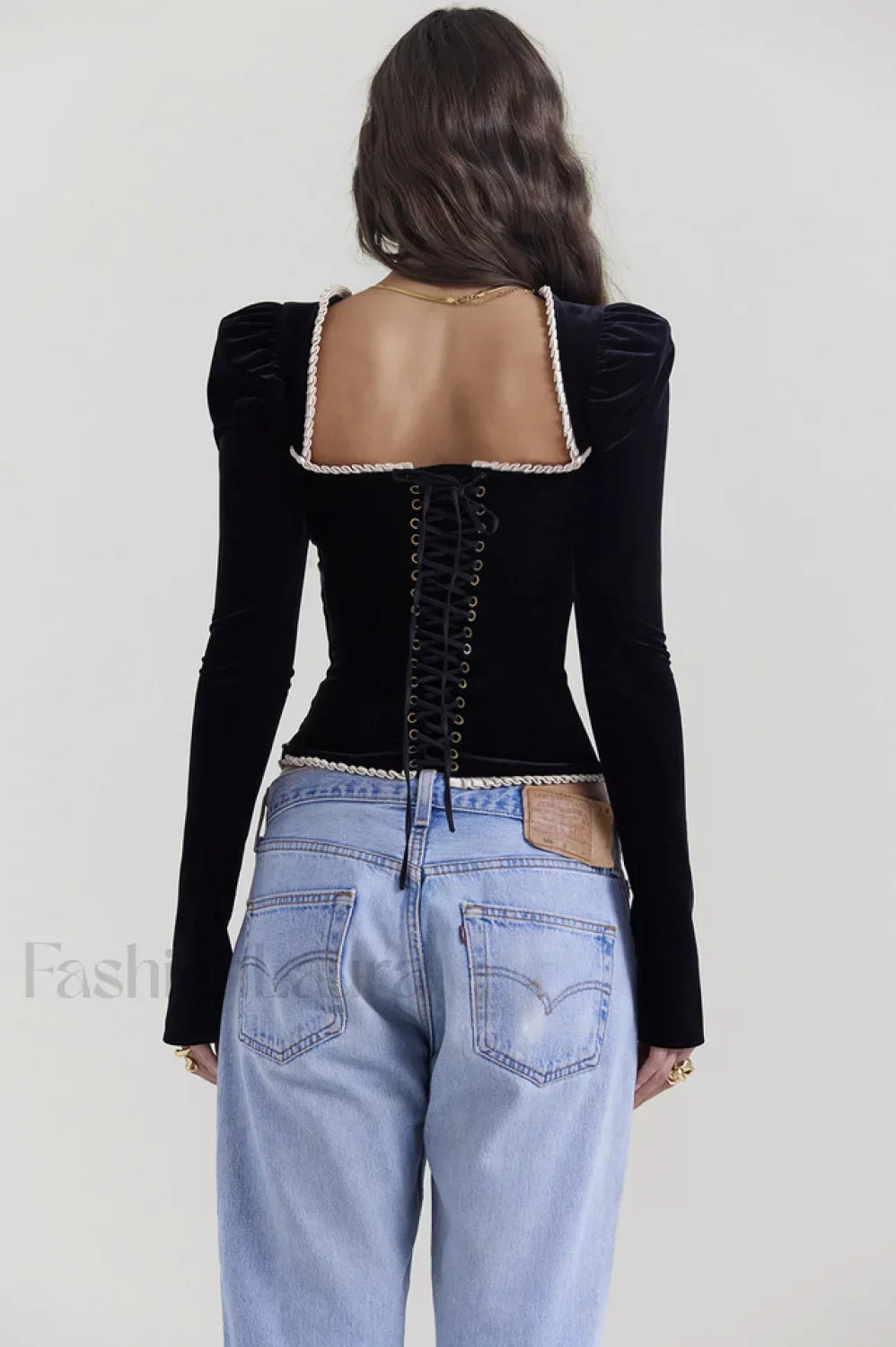 Noa Black Stylish Velvet Corset